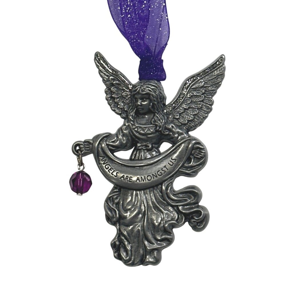 Gloria Duchin 2011 "Angels Are Amongst Us" Banner & Purple Crystal Made In USA